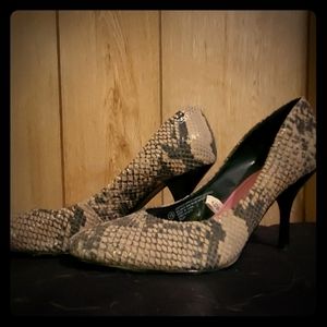Isaac Mizrahi Snake Skin High Heels